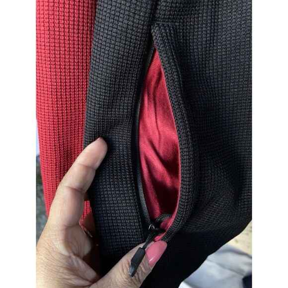 Spyder Men’s Size M Lightweight Full Zip Fleece Insulated Jacket Color Red/Black - Picture 8 of 13